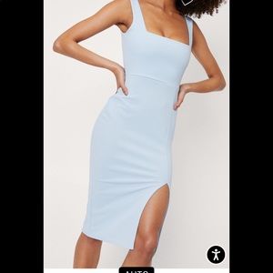 NASTY GAL SQUARE NECK MIDI DRESS NWT*